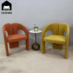 Ihome tasarımcı oturma odası kanepe sandalye eğlence nordic mobilya net kırmızı backrest tek sandalye hafif lüks kolçak kumaş sandalye