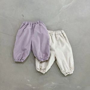 Hosen 2022 Herbst Neues Baby Casual Hosen Solid Neugeborene Kleinkindhosen Mode Mädchen Harem Hosen Baumwollkindjungen Hosen