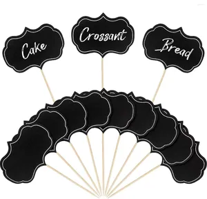 Parti Malzemeleri 24 PCS Mini Blackboard Pasta Topper Gıda Cupcake Etiketleri İşaretler Kürdan Düğün Doğum Günü Dekorasyon