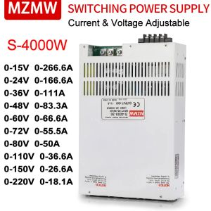 Питание переключения MZMW 4000W 24/36/48/60/72/110/220 В переменного тока/постоянного тока. Регулируемый адаптер мощности трансформатора высокой мощности.