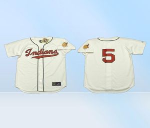 24 Early Wynn 14 Larry Doby 19 Bob Feller 7 Al Rosen 5 Lou Boudreau 21 Bob Lemon 29 Satchel Paige Baseball Jersey Stitch6898828