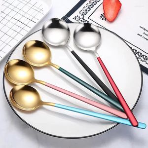 Spoons 10 Colors Tea Stainless Steel Coffee Spoon High Quality Dessert Cake Fruit Gold Small Snack Scoop Dinnerware Tools