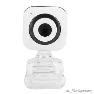 Webcams White Webcam 480P Computer Camera Webcam PC Accessory with Transparent Clip With Built-in Microphone For PC Computer