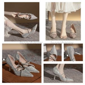 Slingback Pumps womens Pointed Toes geometry Stiletto Heel Dress shoes Buckle embellished lace-up heels Fashion Designer