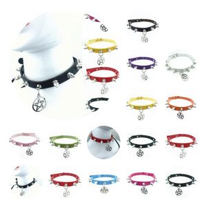 Chokers Gotik Siyah Çivili Punk Suçlu Yaka Ediciler Perçinler Adamlar İçin Tudra Chocker Kolye Erkekler Bondage Cosplay Goth Je Dhgarden Dhzbt