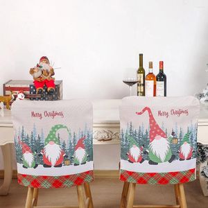 Chaves Chaves Decorações de capa de Natal Cadeiras festivas Festival de impressão impressa Festival Papai Noel