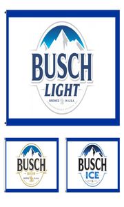 Niestandardowy nadruk cyfrowy 3x5 stóp 90x150 cm Busch Light Ice Bud Flaga piwa dla Man Cave Pub Bar Decoration Funny College Dorm B9569953