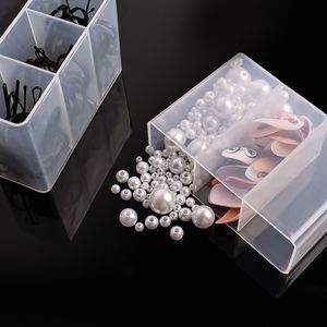 3Grids förvaringslåda transparent väggmonterade smycken Förpackningsbehållare självhäftande lådor för smycken hem arrangörsmaterial