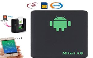 Mini Global Global RealTime GPS Tracker Mini A8 GSMGPRSGPS Dispositivo de rastreamento Trilha Quad banda de som SOL Discando