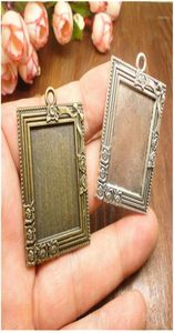 10st Retro Antique Bronze Mini Målningsram Creative Decorative Diy Po Frame Pendant Home Decoration Parts11224156