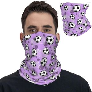 Scarves Purple Soccer Ball Goal Bandana Neck Cover Printed Sports Pattern Balaclavas Mask Scarf Headband Unisex Adult Windproof
