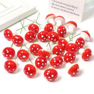 30/50 st/lot mini plast svamp konstgjorda blommor för heminredning julprydnader Nytt år 2023 Cake Gifts Box Decoration