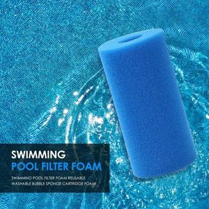 För Intex Type I/II/SI/H/A/B Washable Swimming Pool Filter Svamp Återanvändbart skumrensare Tub Filter Cartridge Garden Accessories