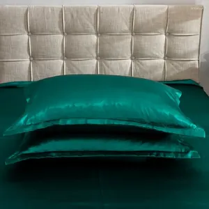 Pillow 2PCs Satin Standard Home Pillowcase Cover Case Decor Bed
