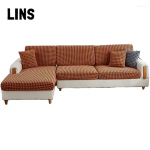 Camas de cadeira Chaves Houndstooth Sofá Capa Casamento Backrest Cushion Sectional Corner Couch Slipcover Chaise Lounge Protector