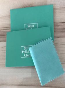 EPACK 100PCS Srebrny Poliska 10x7 cm Pakiet polerowania Silver Cleaning Clean Clean Cloth Srebrna biżuteria zamsz Mai4682320