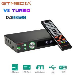 Finder GTMedia V8 Turbo Satellite TV Receiver DVB S2/T2/C H.265 HEVCコンボ受容体1080pマルチストリーム/T2MIデコーダー