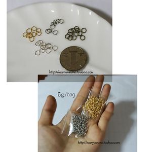 200PCS 4-10mmオープンサークルメタルジャンプリングネックレススプリットリングコネクタブレスレットイヤリングペンダントDIYジュエリーメーカー