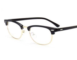 2020 Rivet clássico Meio quadros óculos de óculos vintage Óculos da óptica Retro Optica Mulheres Mulheres Clear Spectacle Frame Eyewear De7501308