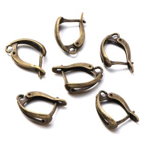 6pcs 18x11 mm in lega di ganci francesi in lega di orecchie di gancio a loop aperto per le orecchie da chiusura alle clip per le clip che producono accessori