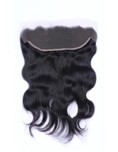 Body Wave Human Hair 13X4 Lace Frontals Preplucked Natural Hairline Bleached Knots Closures2637980