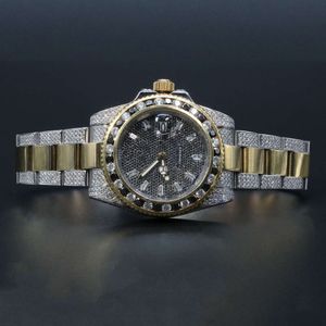 Luxury che guarda completamente orologio ghiacciato per uomo donna top artigianato orologi Mosang Diamond unici e costosi per il lussuoso hip hop lussuoso 73425 73425