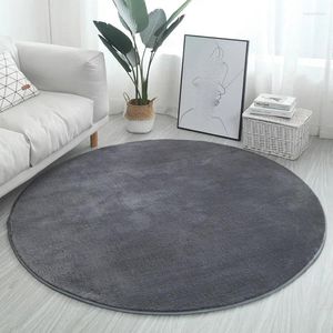 Carpets Thicken Round Coffee Table Bedroom Bedside Carpet Sitting Room Blanket Household Solid Color White