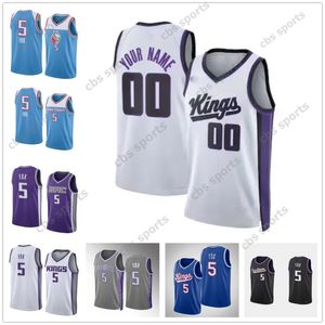 Мужские молодежные баскетбольные майки Deaaron Fox City Jersey Keegan Murray Terence Davis Trey Lyles Harrison Barnes Domantas Sabonis Davion Mitchell Jersey