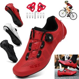 Cykelskor MTB Men Racing Bike Shoes Self-Locking Speed ​​Bicycle Sneakers Women SPD Cleats Mountain Road Cycling Footwear 240409