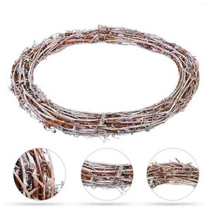 Dekorative Blumen Weihnachtsfleisch Vine Circle DIY Kranz Dekor handgefertigte Partyversorgung künstlicher Blume Girlande Natural Rattan Accessoires