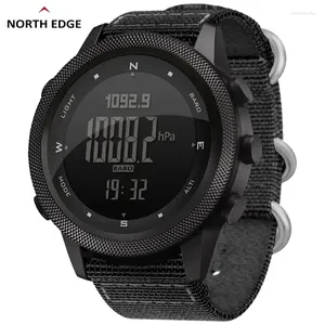 Wristwatches NORTH EDGE APACHE-46 Men Digital Watch Outdoor Sports Running Swimming Sport Watches Altimeter Barometer Compass WR50M