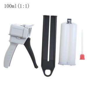 100ml Two Component AB Epoxy Sealant Glue Gun1:1 Applicator Glue Adhensive Squeeze Mixed Manual Caulking Gun Dispenser