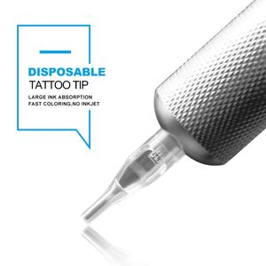 25/50pcs tatuagem dicas claras dicas de ponta curta Dicas de agulha de tatuagem Tubos de agulha de tatuagem rt ft dt tatuagem corporal arte tatuagem