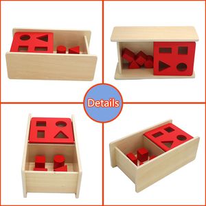 Hölzerne Form Matching Box Montessori Spielzeug Kinder Farbsortierschubladen Spiele Lernen feine Bewegung Training Bildungsspielzeug