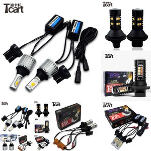 Signal de giro frontal de carro LED e DRL Daytime Running Bulbo Acessório T20 W21/5W 7443 Cor âmbar branca para Lada Vesta Granta Kalina