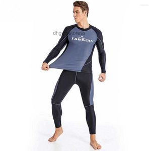 Da bagno da bagno da bagno maschile divisa a maniche lunghe surf a surf top a protezione solare rapida acqua secca sport beach fitness snorkeling abito l-5xl