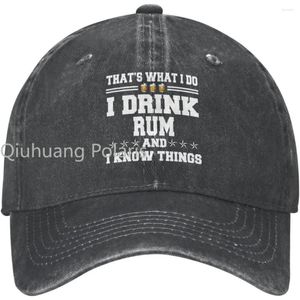 Ball Caps That's What I Do Drink Rum And Know Things Hat For Men Baseball Fashionable