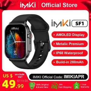 Orologi da polso imiki sf1 smart 2.01 display AMOLED 0NITS BT Calling+Modalità sportiva IP68 Custodia in metallo di moda aziendale