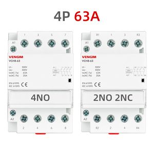 Vengim Din Rail Household AC Modular Schütze 4p 63A 220 V 400 V 4no 2NO2NC 50/60Hz