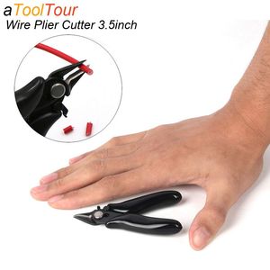 Mini Diagonal Pliers Wire Flush Cutter 3.5 Inch Micro Cable Cutting Pliers Electronic Insulating Rubber Handle Lock Nipper