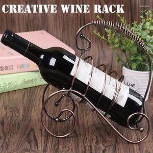 Decorative Plates Wine Bottle Holder Creative Rack For Single Organizer Stand Countertop Tabletop Display Decorate HomeOffice