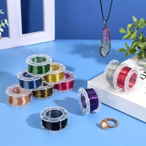 Großhandel 0,4 mm Kupferdraht DIY Bastelkügelchen Drahtschmuck herstellen Kordelzubehör handgefertigtes Ohrring -Halskettenarmband