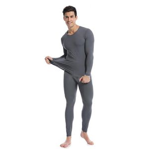 2st/set termiska underkläderuppsättningar för män vinter som inte markerar långa johns set fleece varm förtjockad självuppvärmning underkläderdräkt