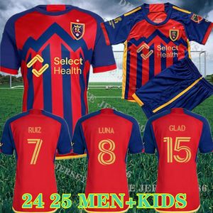 S-4XL 24 25 Солт-Лейк Футбольные трикотажные изделия 2024 2025 City Real Home Football Рубашка 23 24 Мужские формы Чичо Гомес радостно