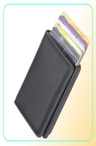 Plånböcker 2022 Aluminium Metal Credit Business Mini Card Wallet 2021 Man Women Smart Holder RFID DROP1696115