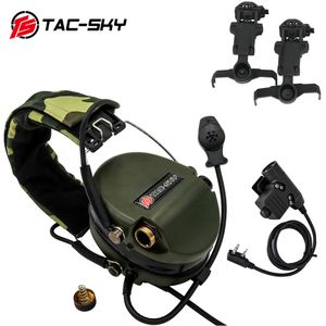 TS TAC-SKY SORDIN TATTICAL ABERICA CON ADAPITORE ARC TROP e Kenwood Plug PTT compatibili con Baofeng Uv5r Walkie-Talkies