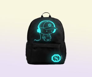 Meninos e meninas luminosos super legais Backpack Backpack Charging School School School Fashion Fashion Unissex Mackpack Men Bag 21101373977718