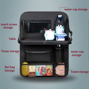 Multifunctional Car Seats Organizer withTray Tablet Holder Multi-Pocket Storage Automobiles Interior Stowing Tidying