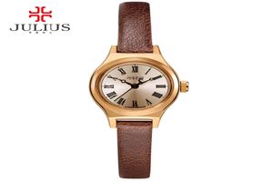 Julius Kadınlar İçin Gözcü JA964 2017 Yeni Bahar Sınırlı Edition Siyah Kahverengi Beyaz Deri Lüks Saat Tasarımcı Saati Montre Femme2825941