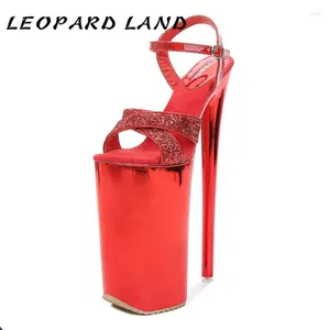 Kleiderschuhe Lepard Land Nightclub Hass Tiangao wasserdichte Plattform Fischmund Offener Pole Tanz mit hohen Sandalen Model Catwalk Wz